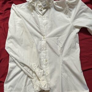 Charles Cotonay White Cotton Blouse Size EU42
